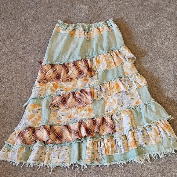 Oli & Hali Denim Skirt - Multicolor Patchwork - Picture 6 of 10